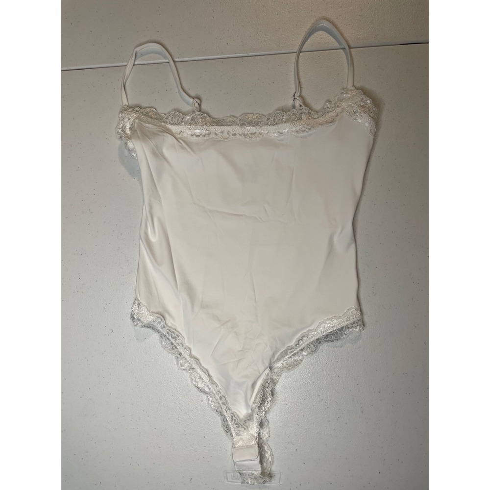 SUUKSESS Thong Bodysuit Backless Sleeveless Cami Body Suit Top (White, XS)